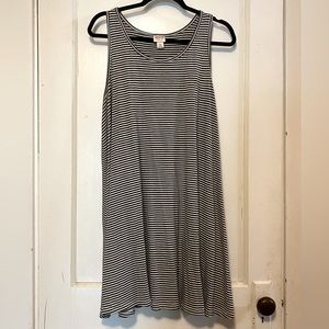 Mossimo Black & White Stripe Slip Dress